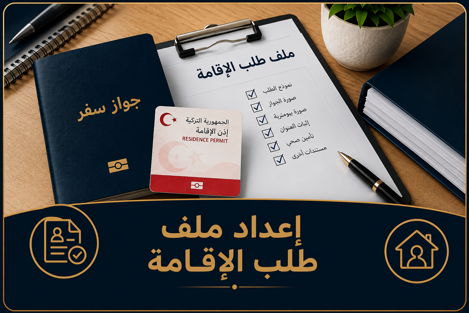 إعداد ملف طلب الإقامة